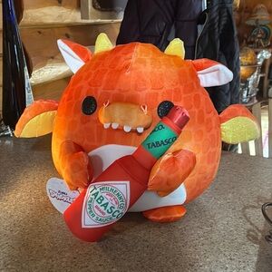 NWT Tabasco Orange Dragon Stuffed Animal by Snackles‎